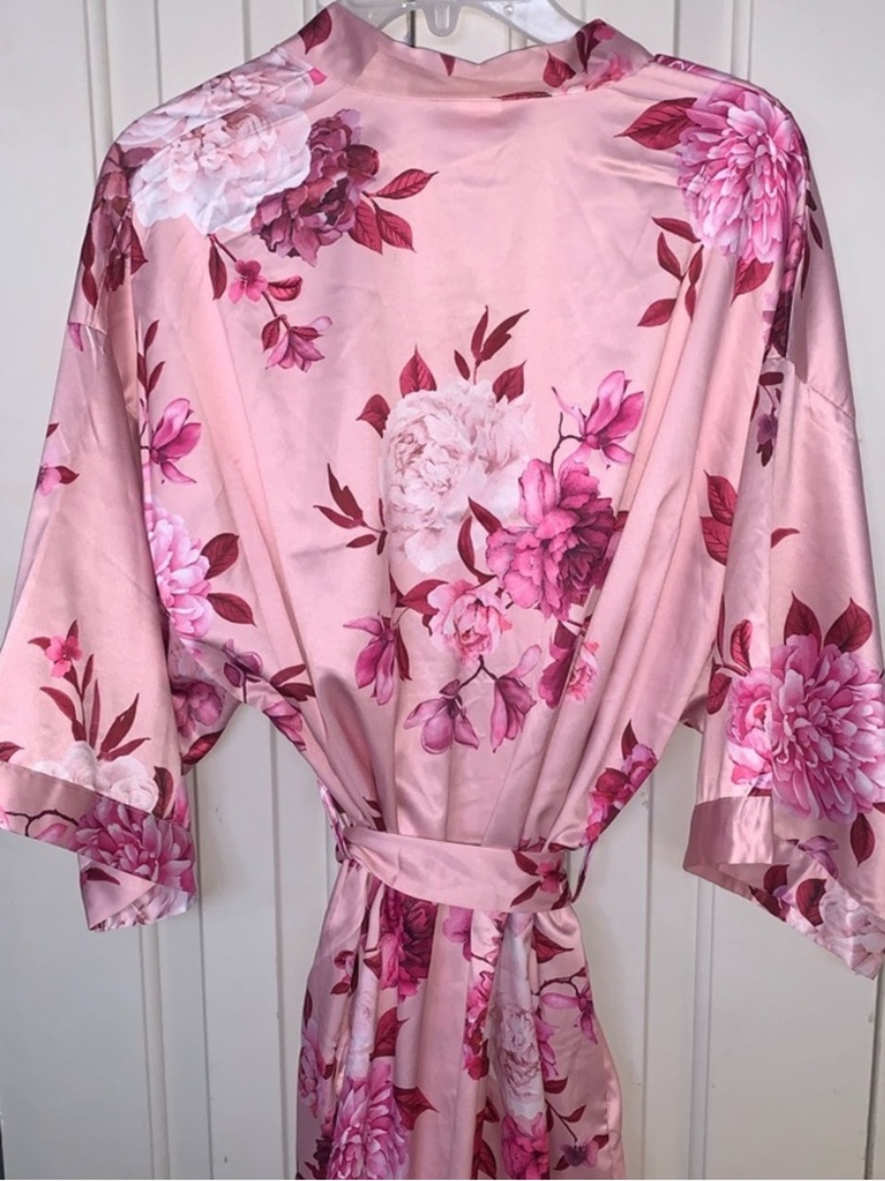 Icing Pink Floral Satin Robe